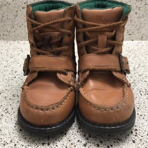 Toddler polo boots light brown size 8